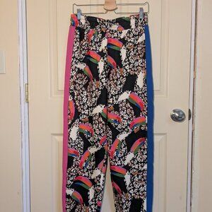 NWT FARM RIO Leopard Toucan Sweatpants Medium Loungewear Joggers Amazon Colorful